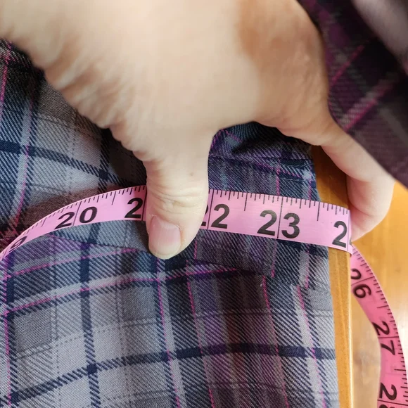 Torrid Harper Plaid Purple Women's Blouse, Size 1 - Picture 6 of 9